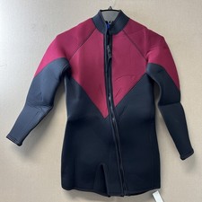 Wetsuit Surfing Scuba Suit Adult Sz XS Black/ Burgundy Short D1222301