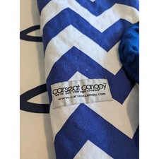 Carseat Canopy Blue White Chevron Minky Dot Infant Car Seat Cover Nursing Canopy