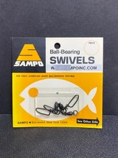 USA Made Sampo Ball-Bearing Coastlock Snap Swivel 60# Size 3 Pack of 3