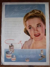 1941 COTY Cosmetics Beauty Care Makeup Ad