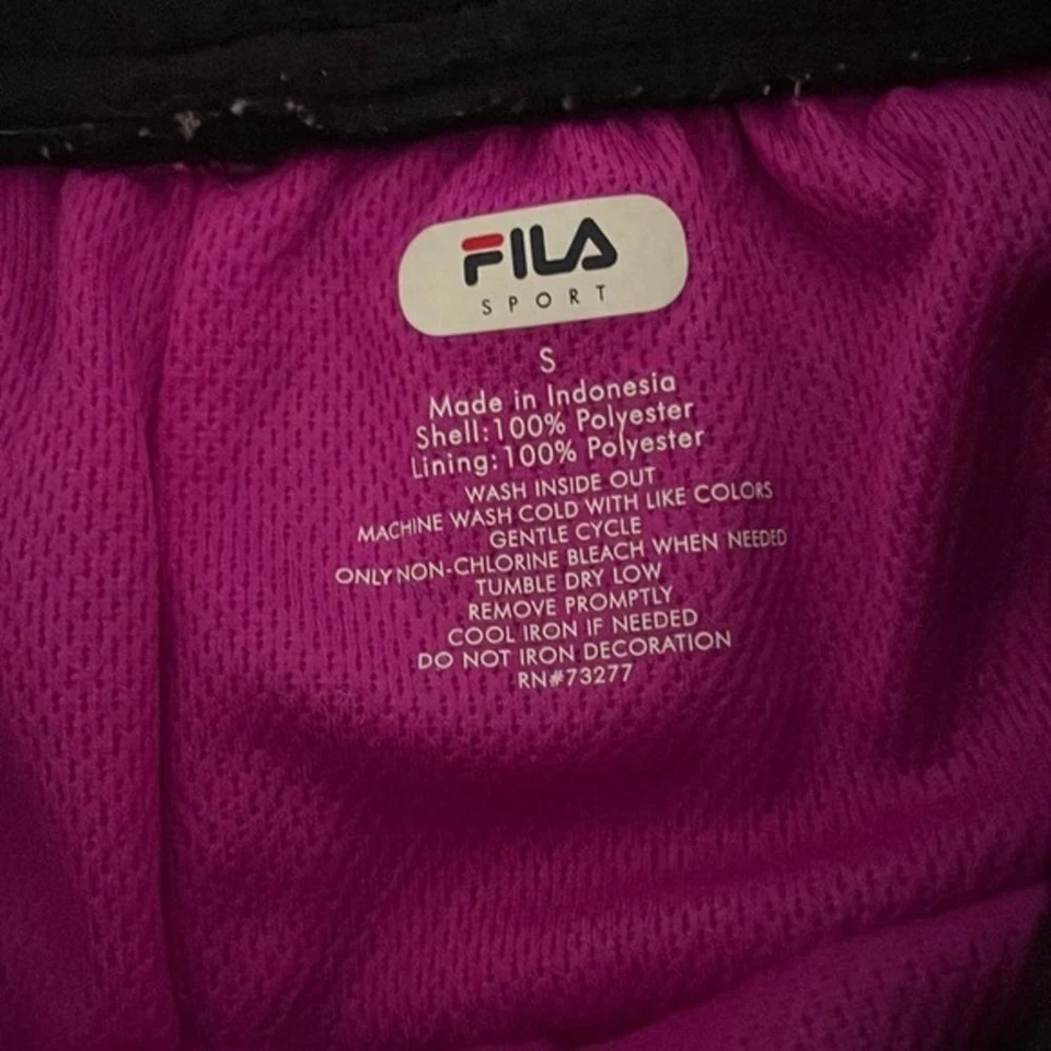 Fila Sport Womens Mesh Athletic Shorts Size Small Elastic Waist  Black - Image 3 of 4