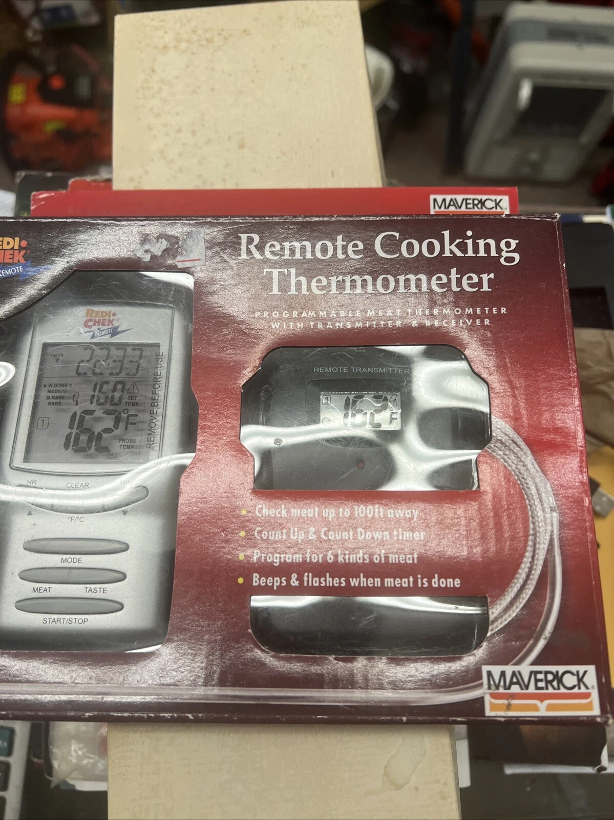 MAVERICK Remote Cooking Programmable Meat Thermometer w/ Transmitter & Receiver