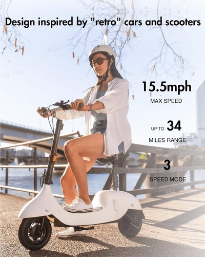 350W Sports Electric Scooter Adult Moped E-bike Commute E-Scooter with Seat - Picture 2 of 25