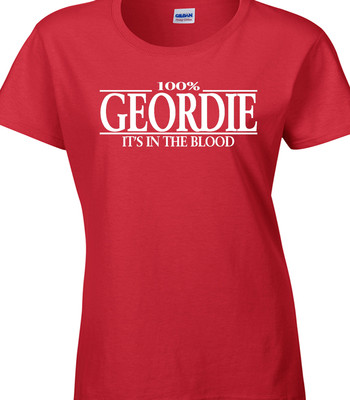 Geordie Damen T-Shirt - 100% Geordie Newcastle Geschenk England