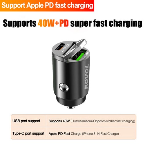 Auto 100W Ladegerät USB und USBC Typ-C Zigarettenanzünder für IPhone Samsung DE - Zdjęcie 4 z 21