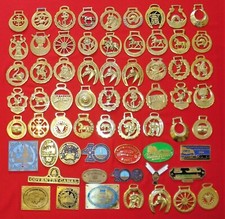 VINTAGE HORSE BRASSES & PLAQUES CANAL & WATERWAYS THEME -CHOOSE FROM LIST LOT C7