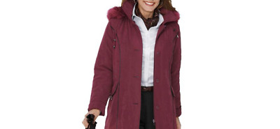 Freemans Hooded Coat Bordeaux Size UK 18 LF7 PP 09