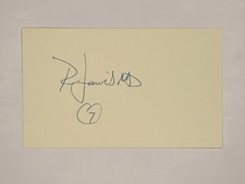 Dr Robert Jarvik signed autographed 3x5 card Jarvik 7 artificial heart