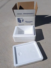 2 ThermoSafe Tegrant thick wall Foam super safe insulated Shipping Coolers 8x7x5