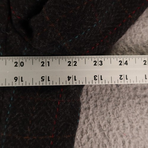 VTG Tweed Jacket M Gray Windowpane Check 100% Wool Blazer Sport Coat USA 42R - Picture 12 of 16