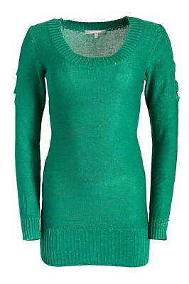 Wow Couture Long Sleeve With Ladder Strap Detail Knit Mini Dress Sweater S~M