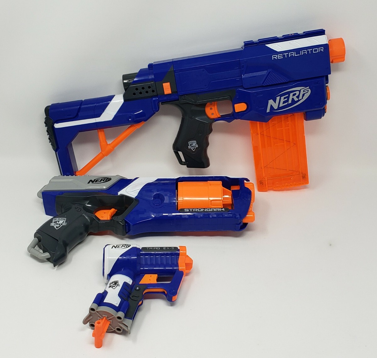 Nerf Retaliator, Strongarm and Triad EX-3 Lot of (3) Guns | eBay