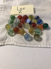 25 vintage Marble King Cats Eye Marbles X style Glass Old lot 2