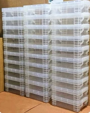 Card Storage Box Vaults (6-Pack) Stackable (Each Holds 50 Sleeved Cards)
