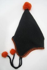 Jupa Green Earflap Winter Knit Hat Beanie Cap Black Pom Size Teen Medium 5-8