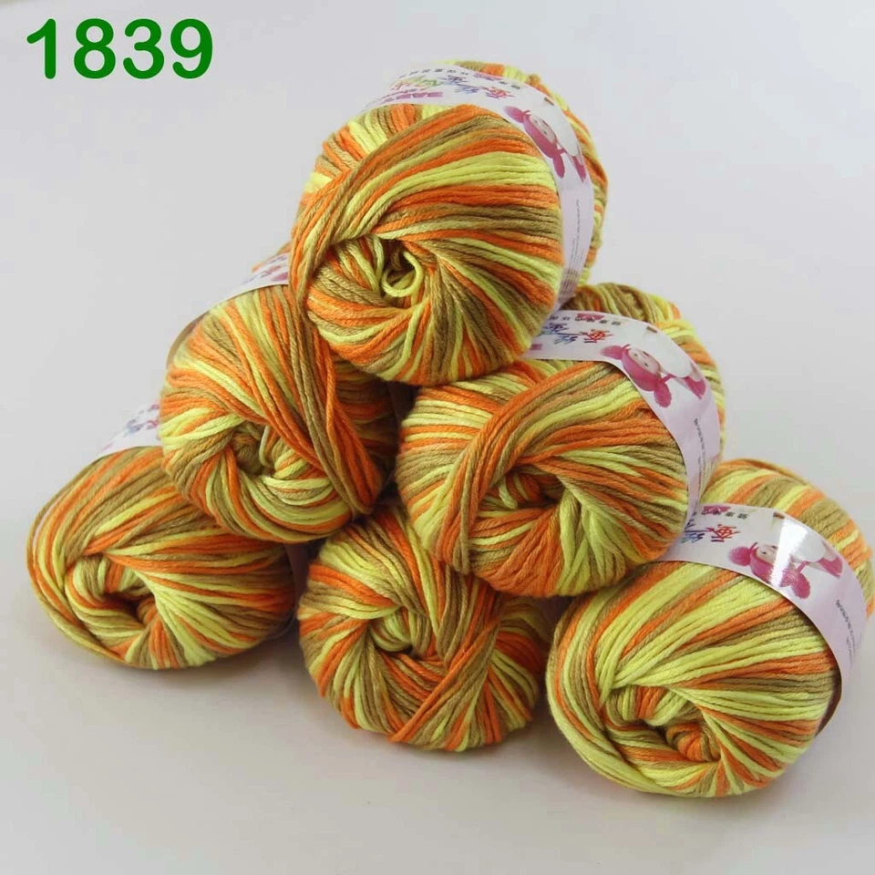 Sale 6Skeinsx50gr DK Baby Cashmere Silk Wool Hand Knitting Scarf Crochet Yarn 39 - Image 3 of 4