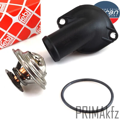 FEBI 18278 Thermostat + TOPRAN Wasserflansch für AUDI 100 A6 VW LT T4 2.4 2.5