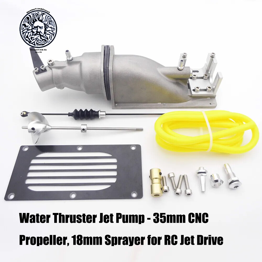 Water Thruster Jet Pump - 35mm CNC Propeller 18mm Sprayer for RC