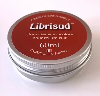 CIRE pour reliure livre cuir LIBRISUD 60 ml. Incolore. - Photo 1/4