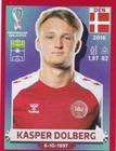 2022 World Cup Stickers Base Red #DEN17 Kasper Dolberg - Denmark