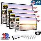 60"-150" Foldable Projector Screen 16:9 Hd Outdoor Home Cinema Theater 3D Movie