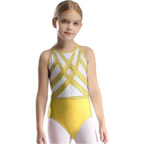 Kids Girls Bodysuit Ballet Leotard Dance Jumpsuit Workout Competition Unitards - Picture 55 of 66