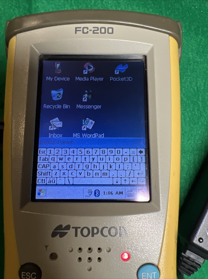 Topcon FC-200 Field Controller Data Collector 3-D W/ Charger, Pen ...