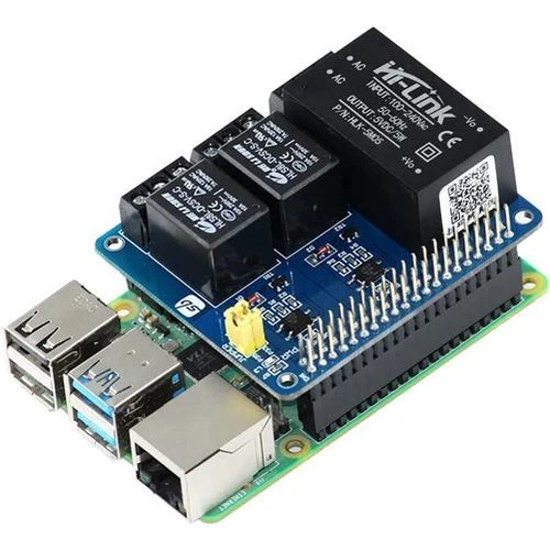 Home Automation HAT for Raspberry Pi, 2 Ch 5V Smart Raspberry Pi Relay HAT