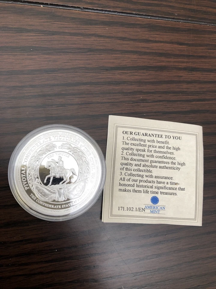 BATTLE OF CHANCELLORSVILLE COMMEMORATIVE COIN PROOF VALUE $99.95 - Image 2 of 4