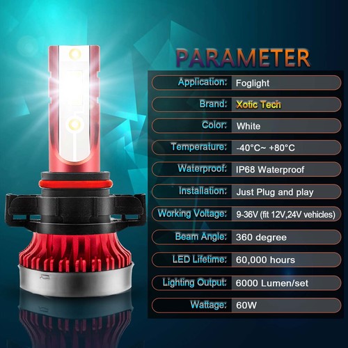 LED COB White High/Low Headlight Fog Light Bulb Kit For Subaru Forester 2009-13 - Bild 5 von 21