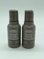 AVEDA DAMAGE REMEDY RESTRUCTURING Travel Size Shampoo 1.7 fl oz Set of 2