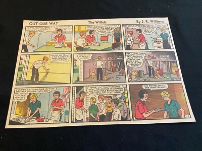 H02 OUT OUR WAY THE WILLETS Lot of 6 Sunday Half Page Comic Strips