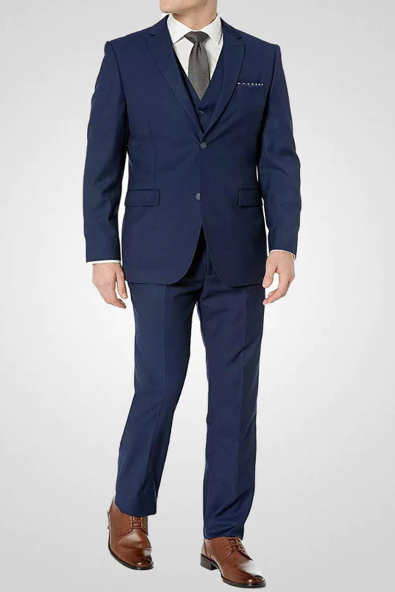 Caravelli S600512U Slim Fit 3pcs Suit Midnight Blue | eBay
