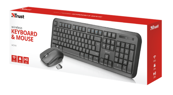 Trust Tastiera E Mouse Wireless Nere For Sale Online Ebay