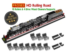 HO SCALE / GAUGE ROLLING ROAD BIG BOY SPECIAL EXTENDED PACK with 10 ROLLERS