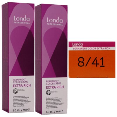 Londa Professional permanente Cremehaarfarbe Extra Rich 2 x 60 ml 8/41 hellblond