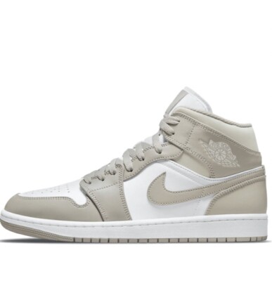 Nike Air Jordan 1 Mid “ College Grey” [554724-082] “LINEN WHITE