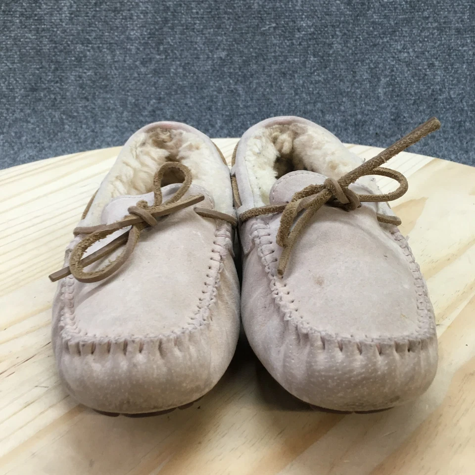 Zapatillas UGG Australia para mujer 5 mocasines Dakota beige cuero piel de oveja SN5612 Foto 4 de 4