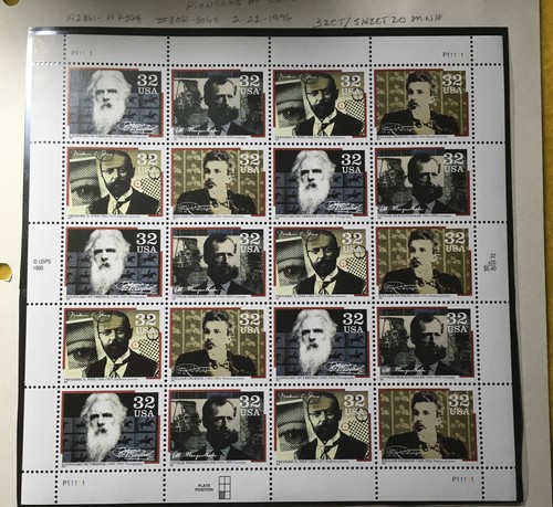 NANEE-B)US#3061-3064,SHEET 20/32C,MNH,PIONEERS OF COMMUNICATION 1996,X209