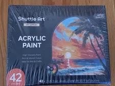 Acrylic Paint, 42 Colors Acrylic Paint Set with 12 Brushes, 2oz/60ml Bottles,...