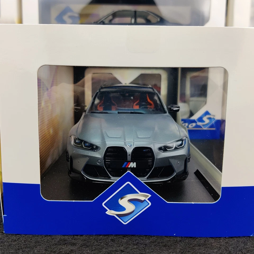 SOLIDO BMW M3 COMPETITION TOURING PERFORMANCE PARTS X DRIVE GREY   1:18 NEUF.B - Immagine 3 di 4