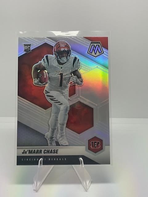 2021 Mosaic #307 - JaMarr Chase - Silver Holo Prizm RC - Cincinnati Bengals