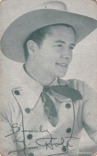 EXHIBIT ARCADE COWBOY CARD 1940's TIM HOLT (GRAY-GREEN)!! GREAT CARD!