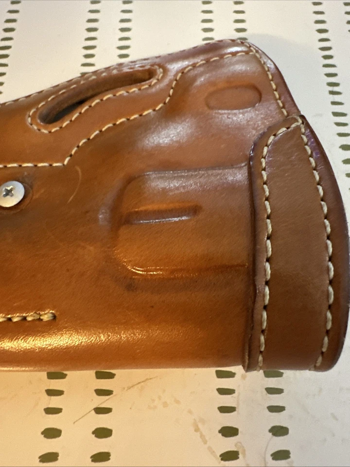 EL PASO SADDLERY Back Slide LEATHER GUN HOLSTER-950 3/4" Revolver - Image 3 of 4