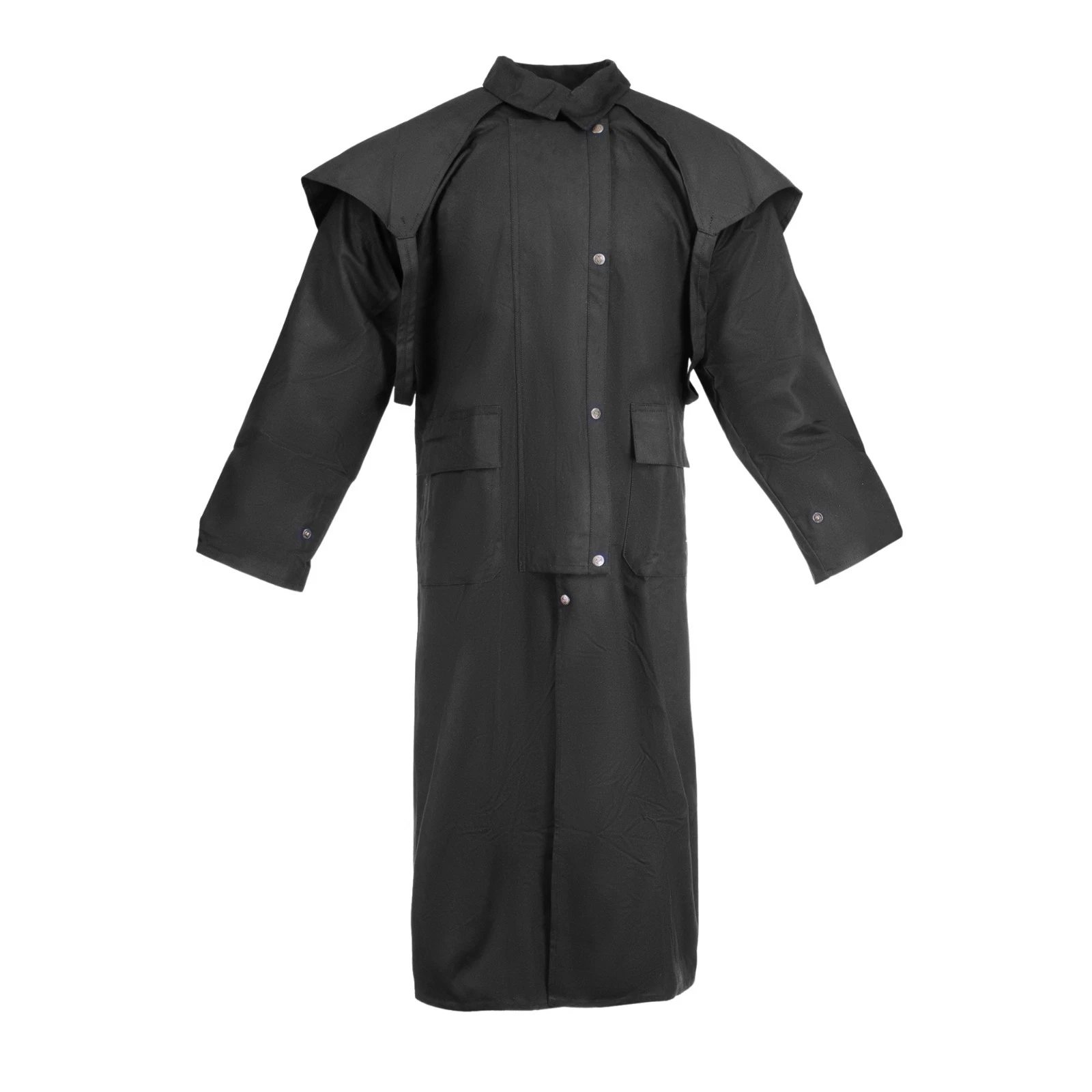 Unisex Western Oilskin Duster Coat | Waterproof Jacket – Economy Budget Edition - product detail image 1