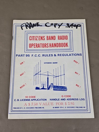 Citizens Band Radio Operators Handbook 1974 P-518