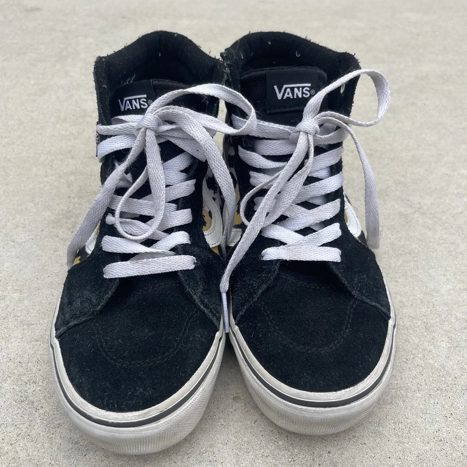 VANS молодежи Kids Filmore высоты верхний леопард печать черный девочек размер 4 Missy туфли - Изображение 2 из 4