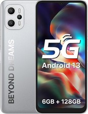 UMIDIGI F3 Pro 5G Unlocked SmartPhone, Android 13 6GB+128GB, 48MP - MATTE SILVER