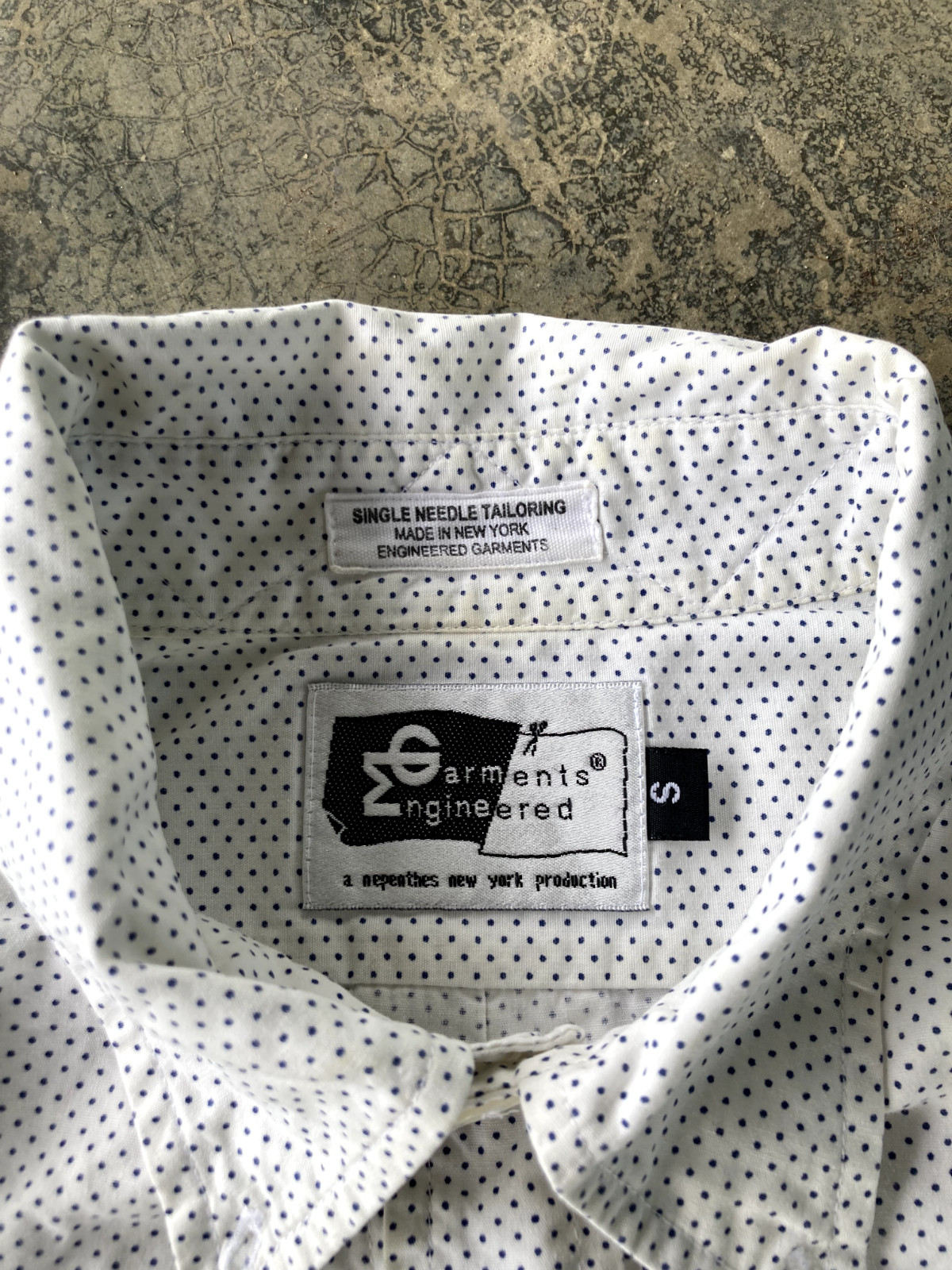 Engineered Garments Polka Dot White Button Up Shi… - image 3