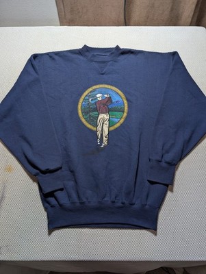 90s Vntg Golf Terminology Dad Duffer Hacker Pro Crew Neck Midwest Embroidery LRG